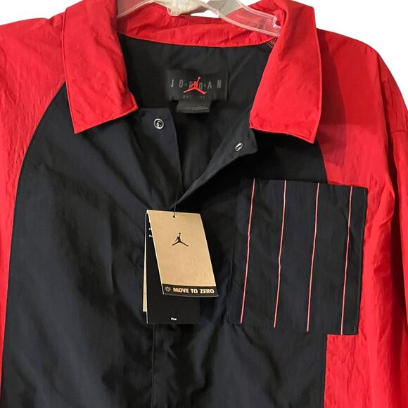 Jordan Jumpsuit Womens 1X Red Black One Piece Coveralls Move To Zero DJ2628-636 - Picture 8 of 13